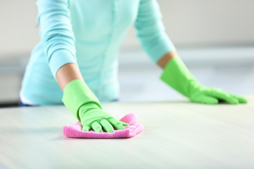 Different rug types prepared for cleaning